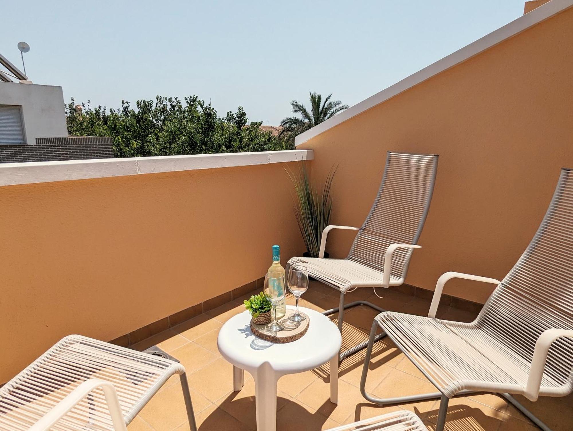 Palmeras - Con Terraza, Barbacoa, Aire Acondicionado Y A 250m De La Playa! *